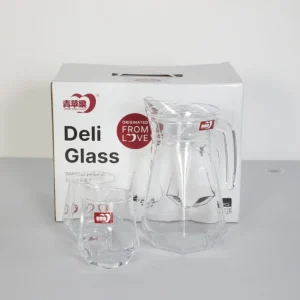 پارچ و لیوان شیش ضلعی برند deli glass وارداتی اصل اورجینال بارکد 697282ح