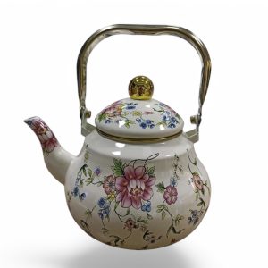 کتری لعابی طرح گل گلی ۲ لیتری اورجینال نه