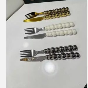 کارد و چنگال طرح جدید دسته مرواریدی وارداتی اصل اورجینال برند یونیک بارکد 693204