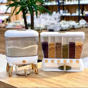 ست جابرنجی فشاری و جا حبوبات ۶ محفظه‌ای وارداتی خرید ست آشپزخانه شیک اصل اورجینال بارکد 697201 حرف