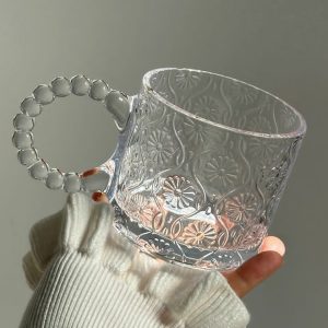 لیوان دسته حلقه ای مرواریدی مدل خورشیدی بسته 6 عددی وارداتی اصل اورجینال بارکد 690247