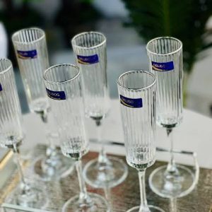 دسرخوری و گیلاس شیاردار برند  Deli Glass وارداتی اصل اورجینال بارکد 694282