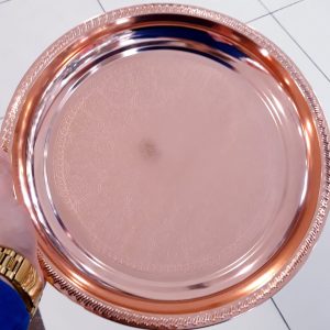 سینی استیل اورجینال طرح مسی ساده بارکد 696485