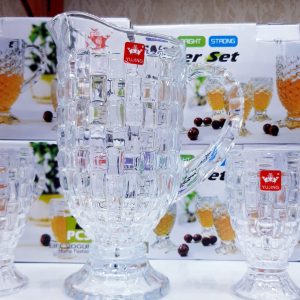 پارچ و لیوان یوجینگ خارجی 7 تیکه طرح فلوریدا آجری وارداتی اصل برند YUJING  بارکد 693280