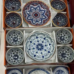 کاسه و بشقاب دنی هوم طرح مراکشی بسته بندی کادویی وارداتی اصل اورجینال بارکد 690316