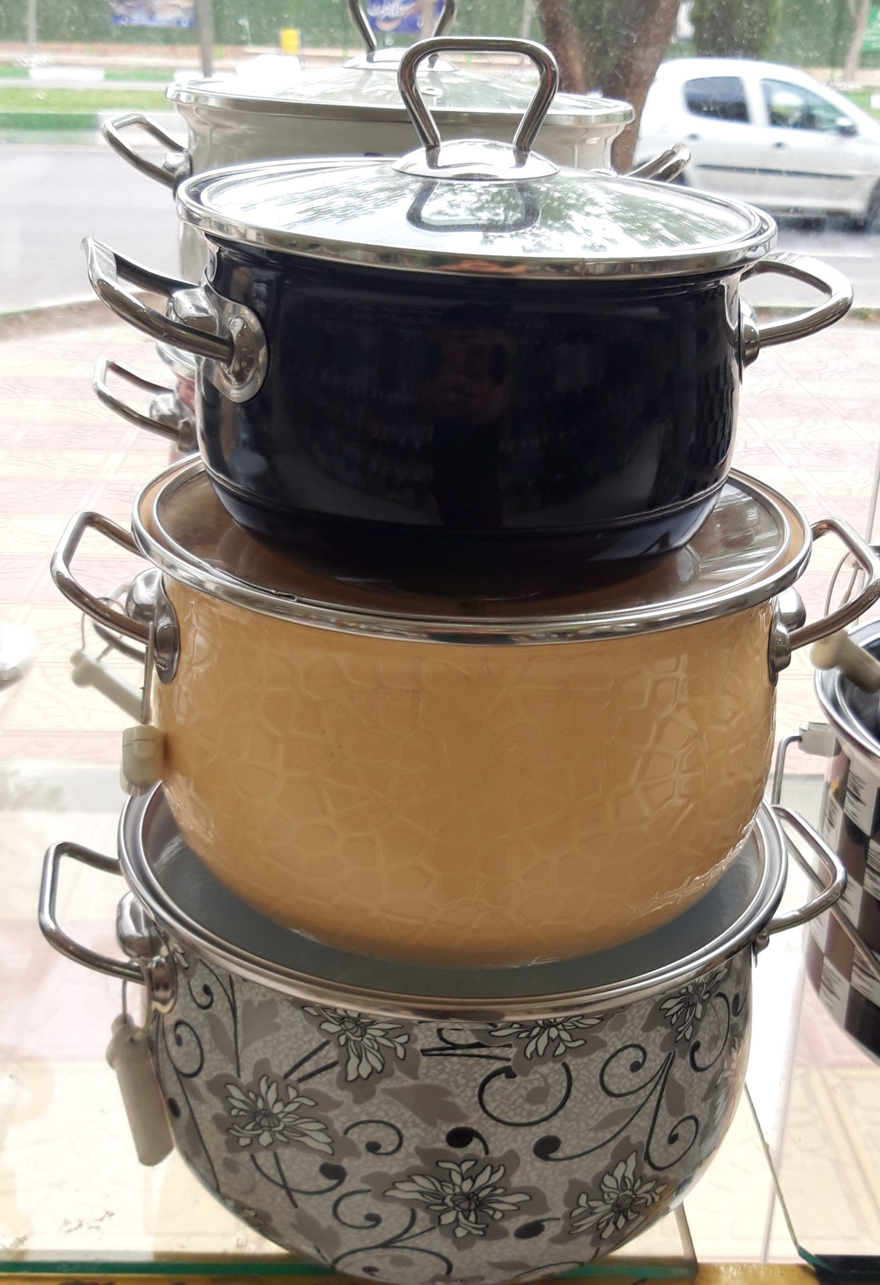 قابلمه لعابی 3تایی بزرگ رنگی ترکیه وارداتی اصل اورجینال بارکد 693370