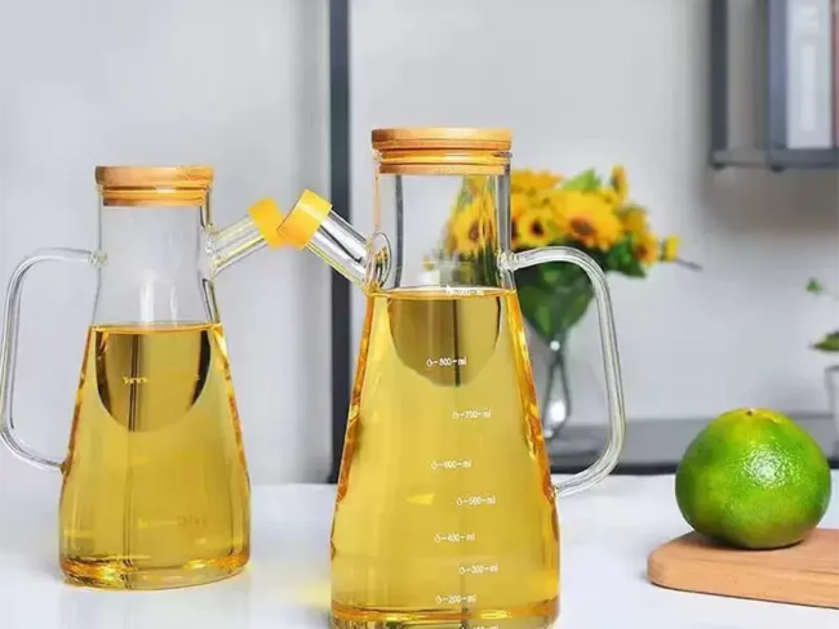 ظرف روغن پیرکس در بامبو 900 میلی وارداتی